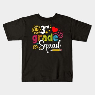 Third Grade Squad Back To School Teacher Kids Kids T-Shirt